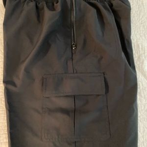 Grey exercise or leisure pants.